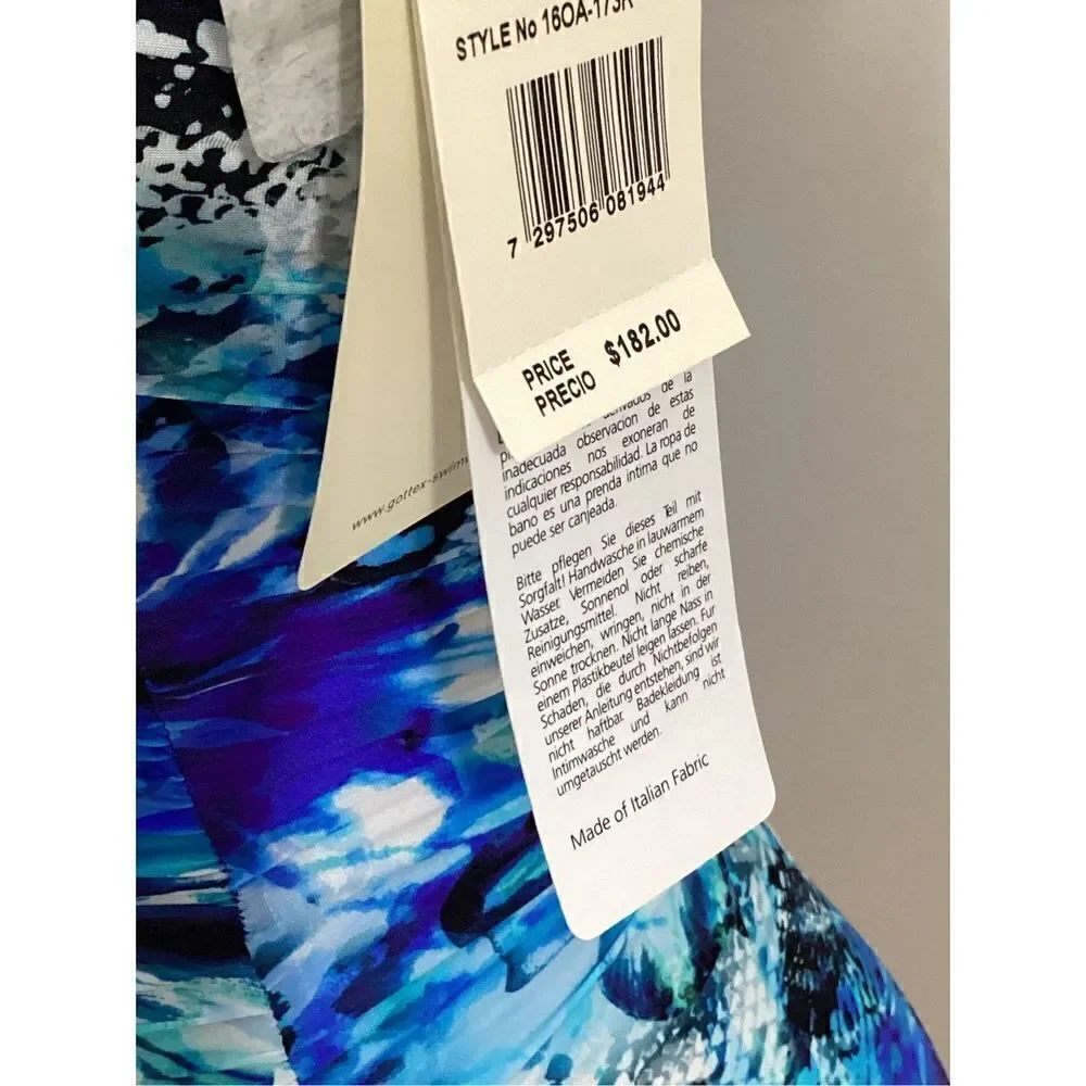 New. GOTTEX cheetah and snake print lace up swimsuit. MSRP $228. Size 10